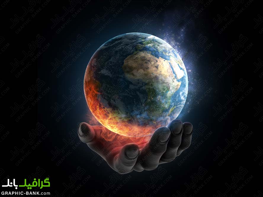کره زمین در دست